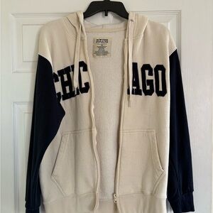 Chicago Cream and Black Hoodie